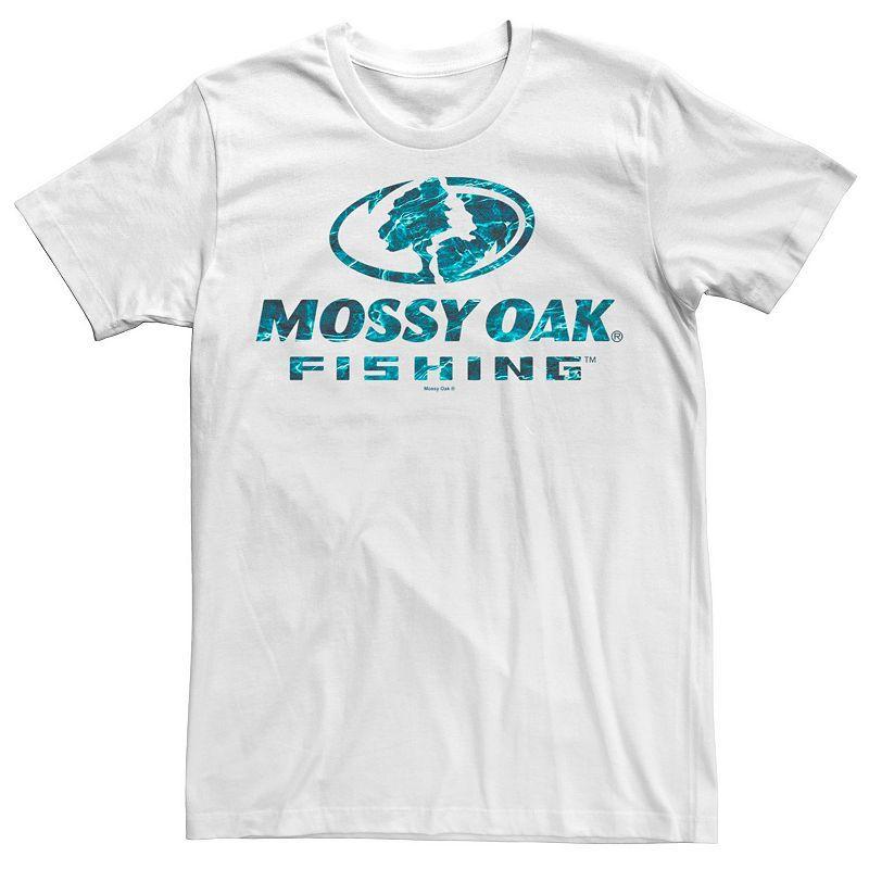 Men's Mossy Oak Fishing Blue Water Surface Logo Graphic Tee, Size: XL, Athletic Grey Product Image