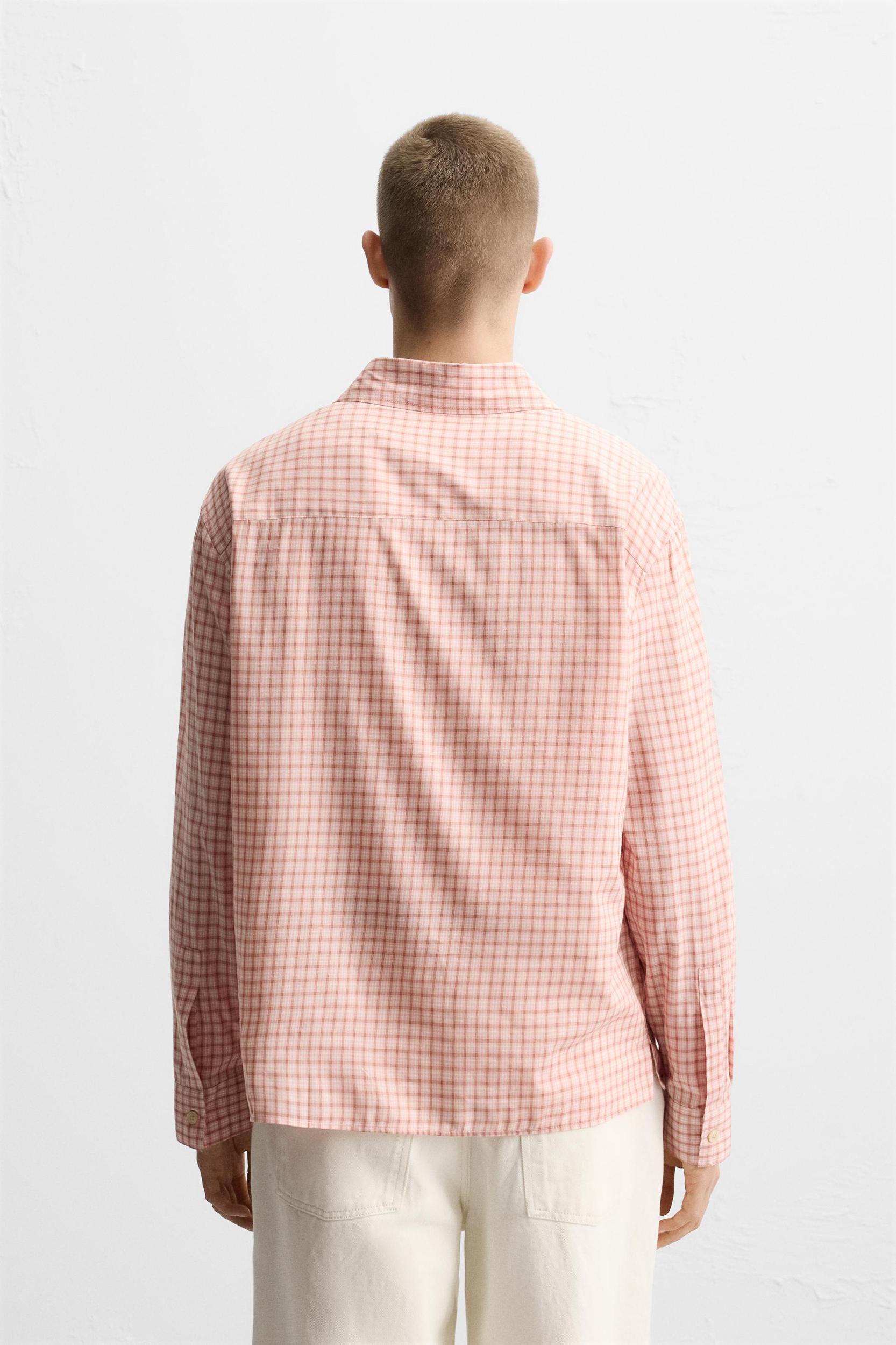 CHECKED COTTON-VISCOSE SHIRT Product Image