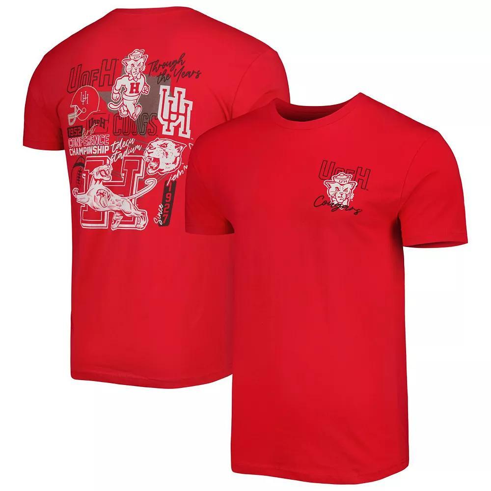 Men's Red Houston Cougars Through the Years T-Shirt, Size: Medium, Hou Red Product Image