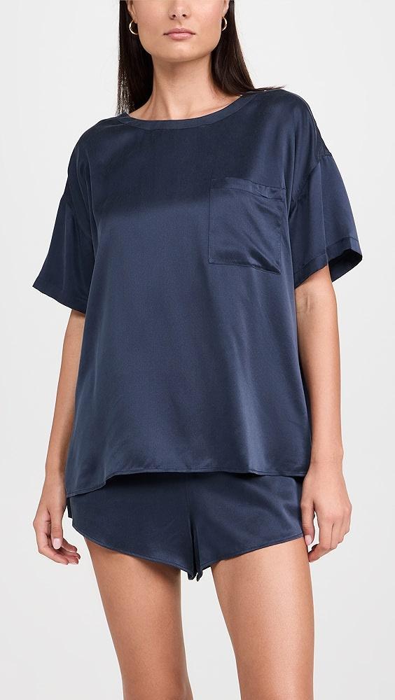 Lunya Washable Silk Tee Short Set | Shopbop Product Image