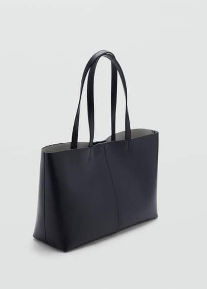 Leather-effect shopper bag - Women | MANGO USA Product Image