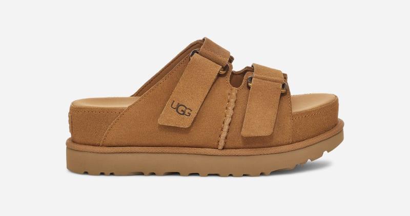 UGG Womens Goldenstar Hi Slide Suede Sandals Product Image