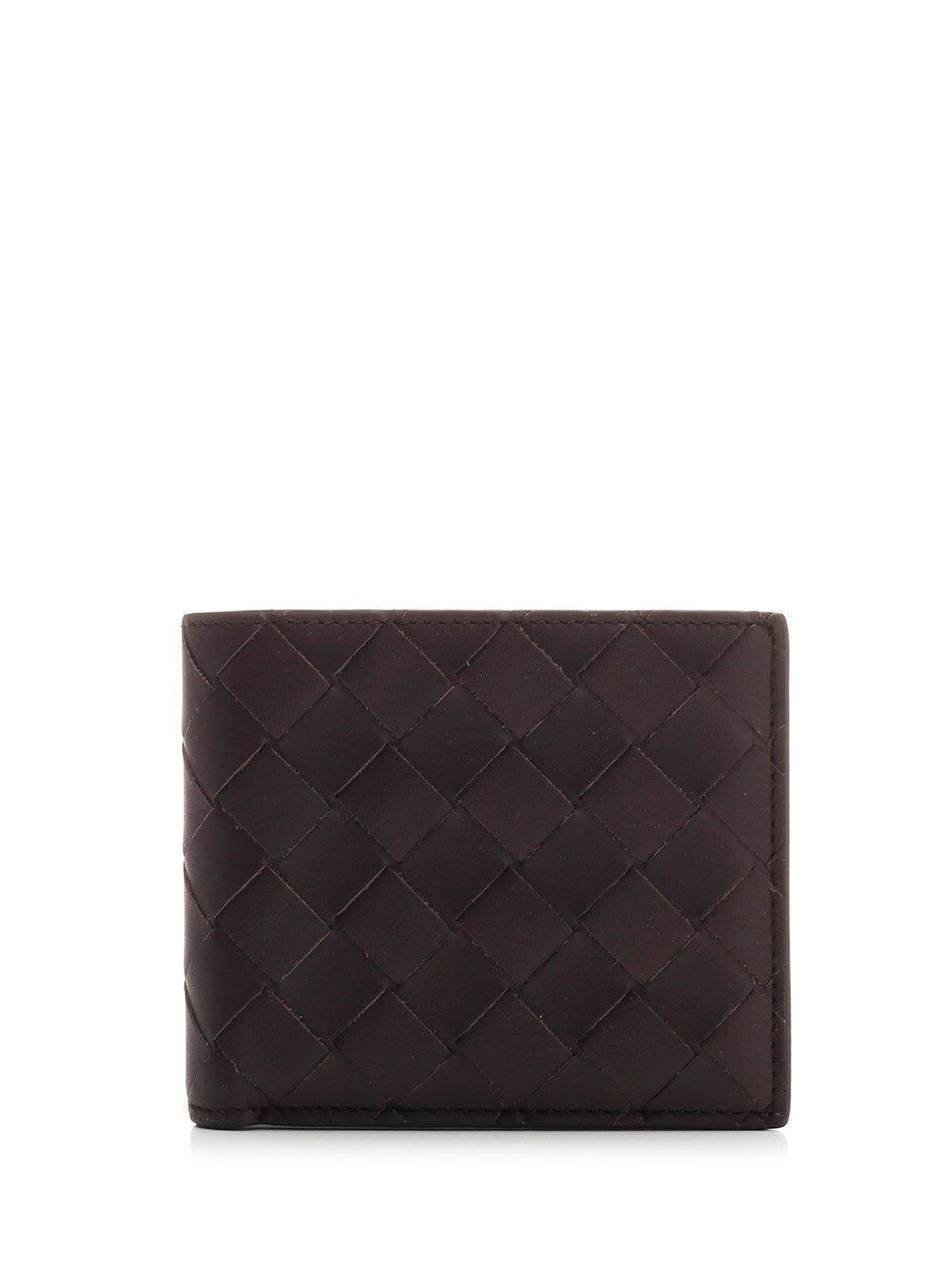 BOTTEGA VENETA Men's Intrecciato 15 Color Edge Leather Bifold Wallet In Fondant Ice Product Image