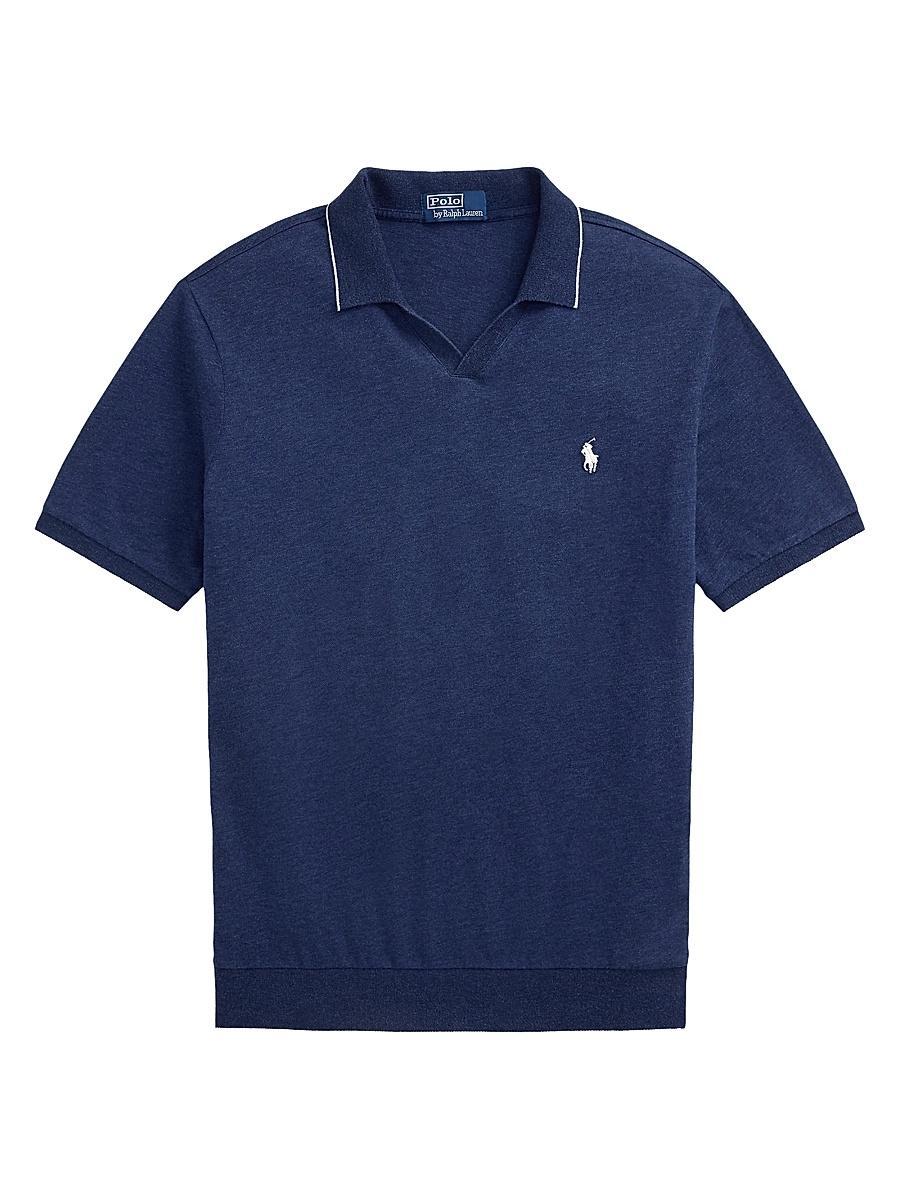 Mens Heathered Polo Shirt Product Image