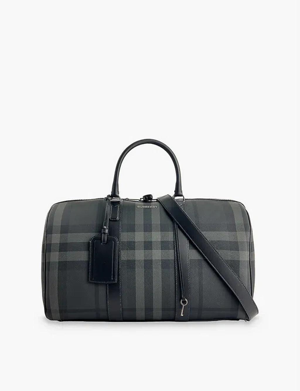 BURBERRY Charcoal Boston Faux-leather Holdall Product Image