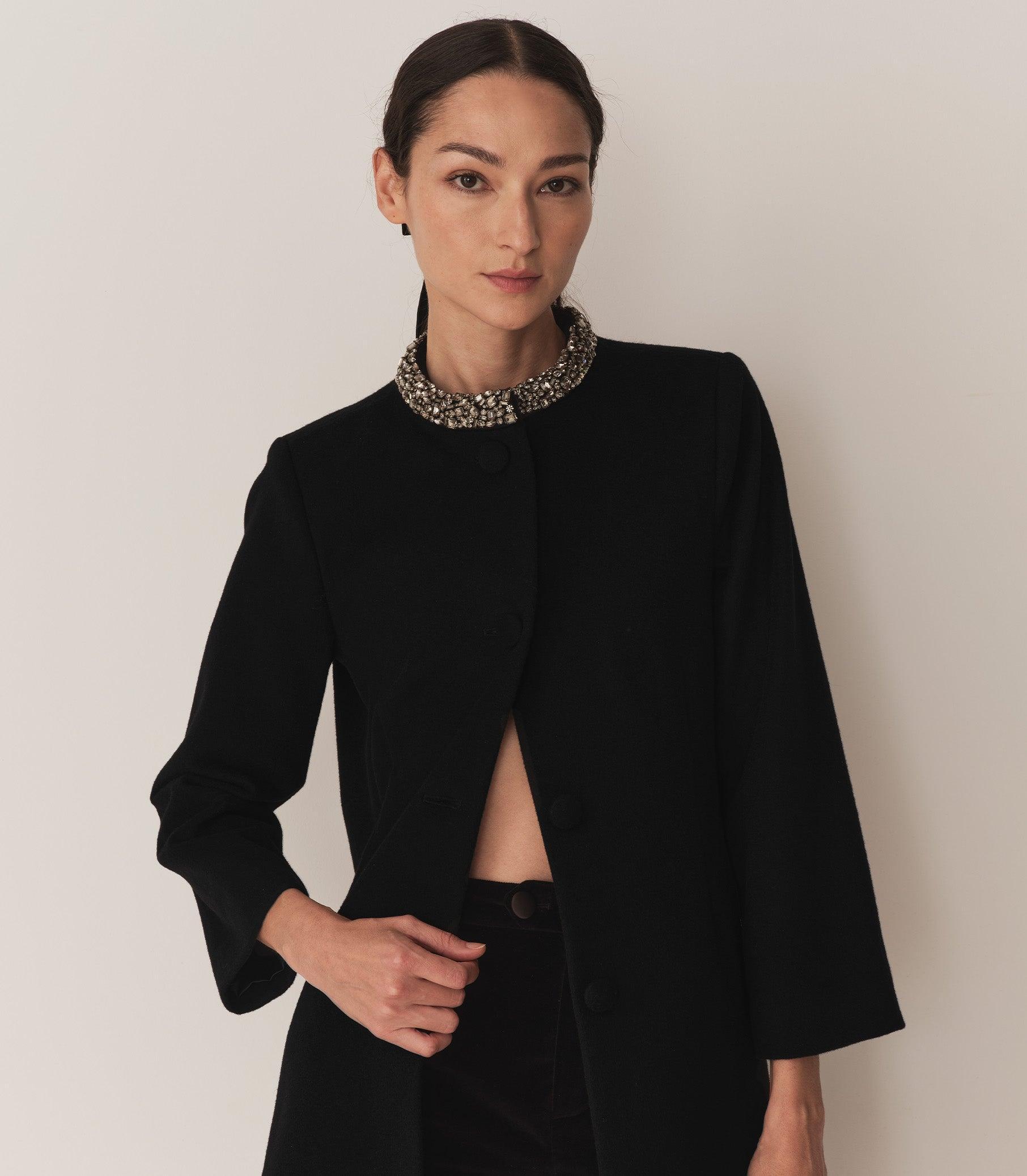 ANNEMARIE CASHMERE BLEND COAT -- BLACK Product Image