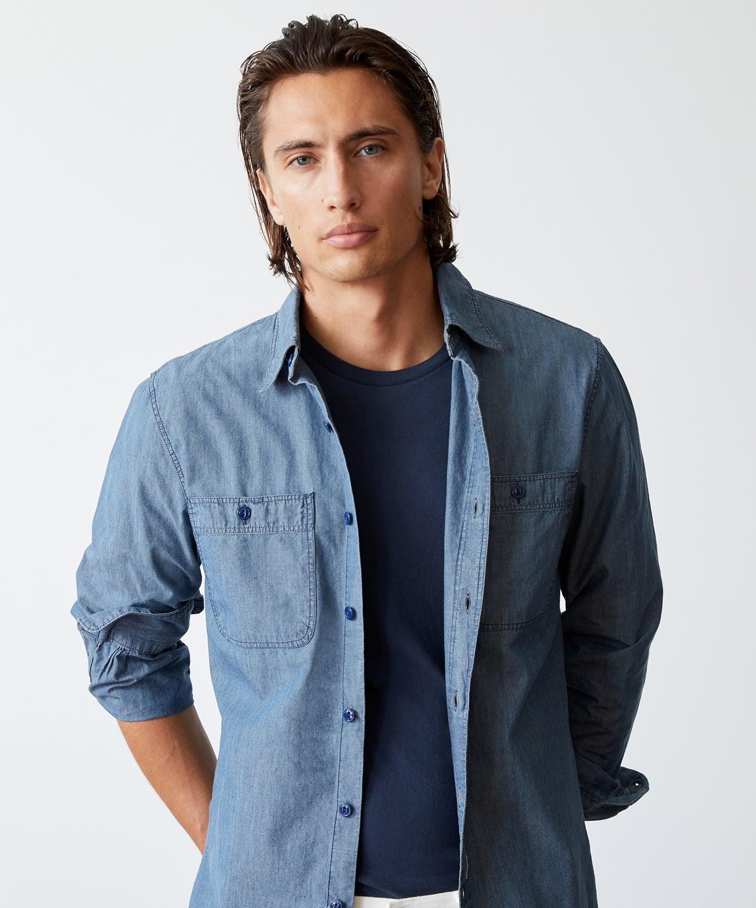 Slim Japanese Chambray Work Shirt Product Image