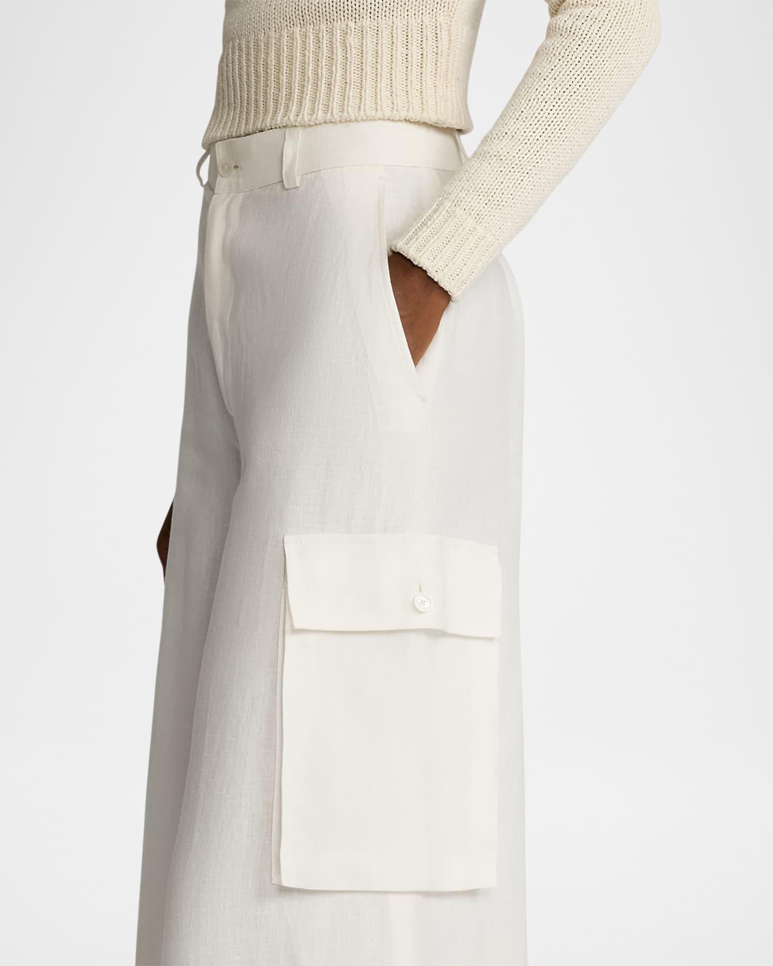 Carry Linen Wide-Leg Cargo Pants Product Image