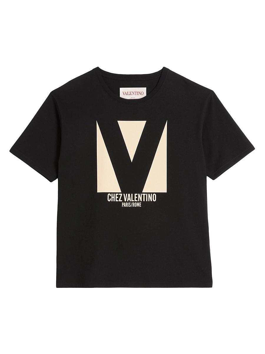 Mens Cotton T-Shirt with Chez Print Product Image