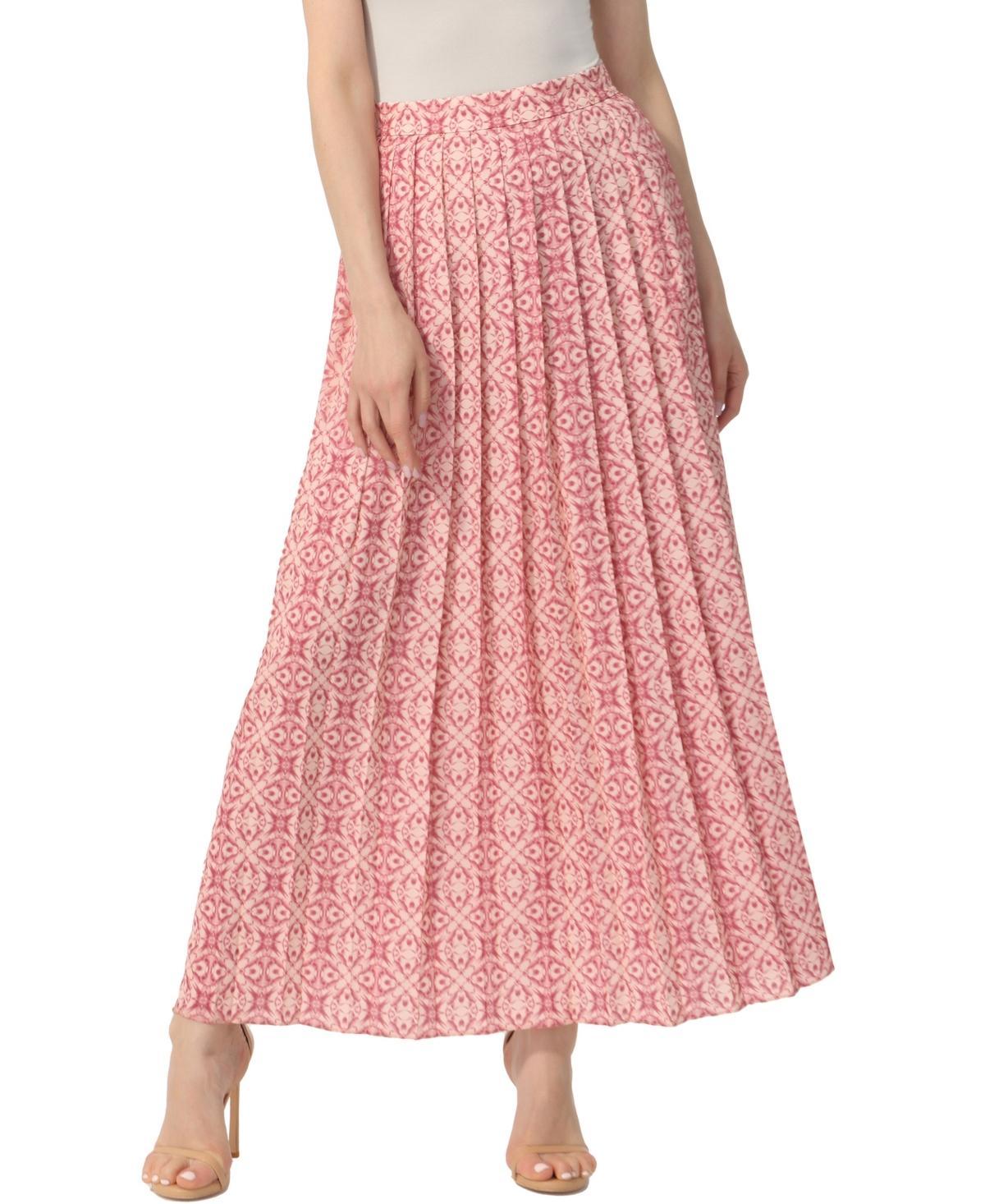 kimi + kai Womens Print Box Pleat Maxi Skirt Product Image