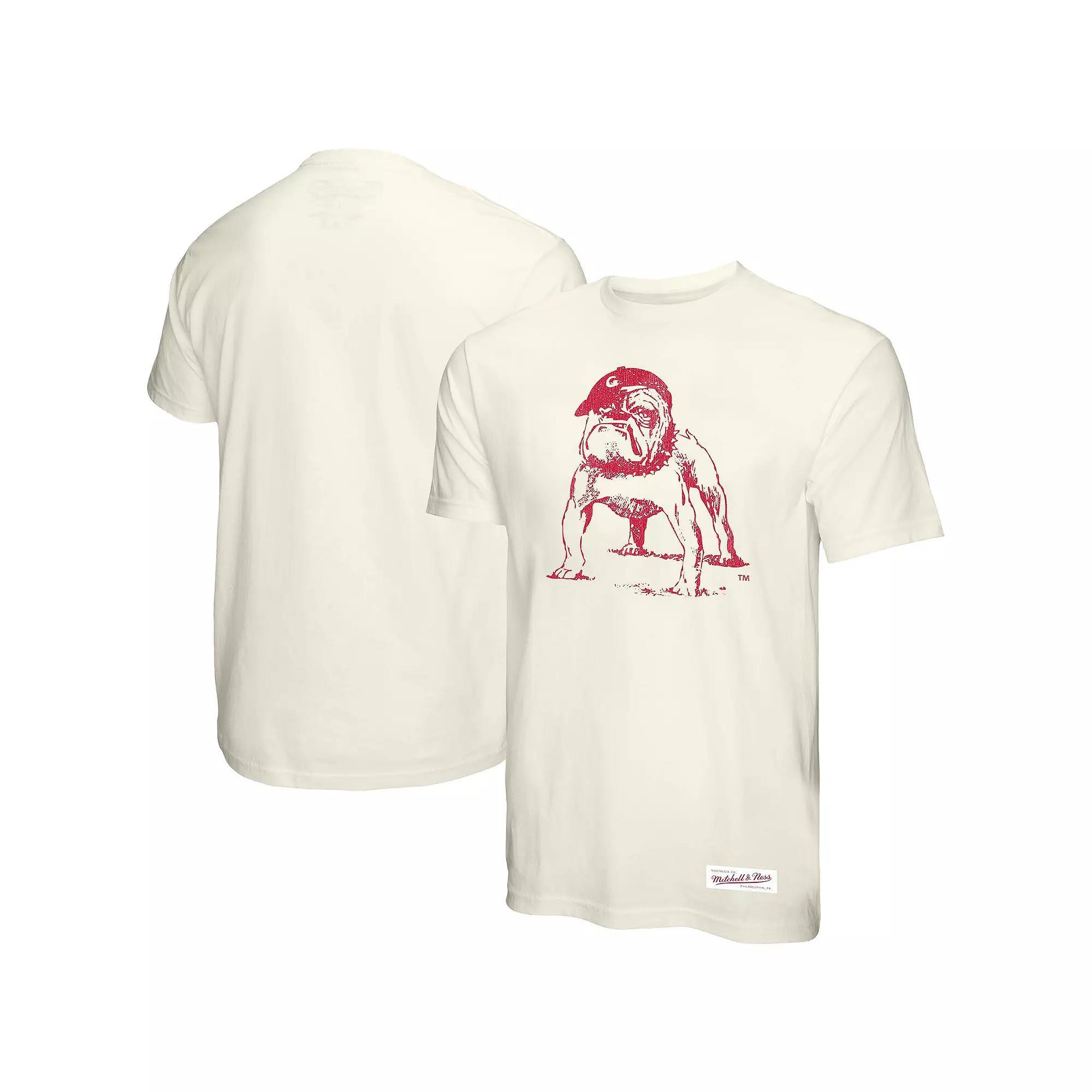 Men's Mitchell & Ness Cream Georgia Bulldogs Vintage Tone T-Shirt,  Product Image