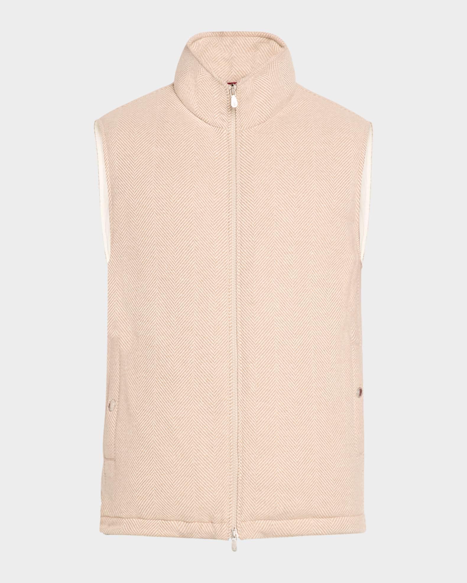 Mens Wool-Cashmere Chevron Full-Zip Vest Product Image