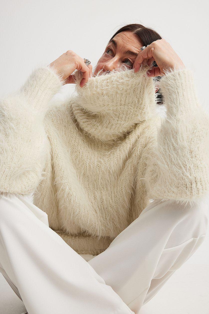 Oversized Turtleneck Knitted Sweater Product Image