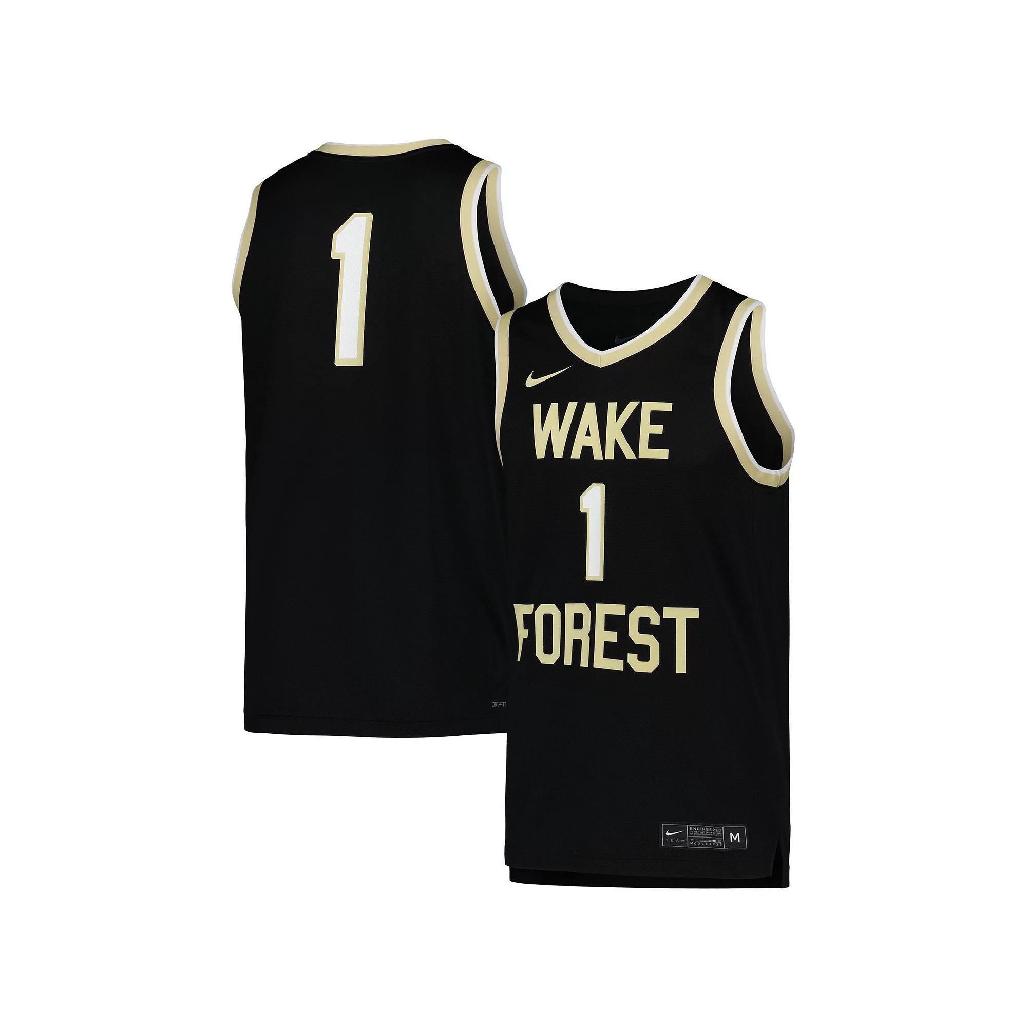 Men's Nike Black Wake Forest Demon Deacons Replica Basketball Jersey,  Product Image