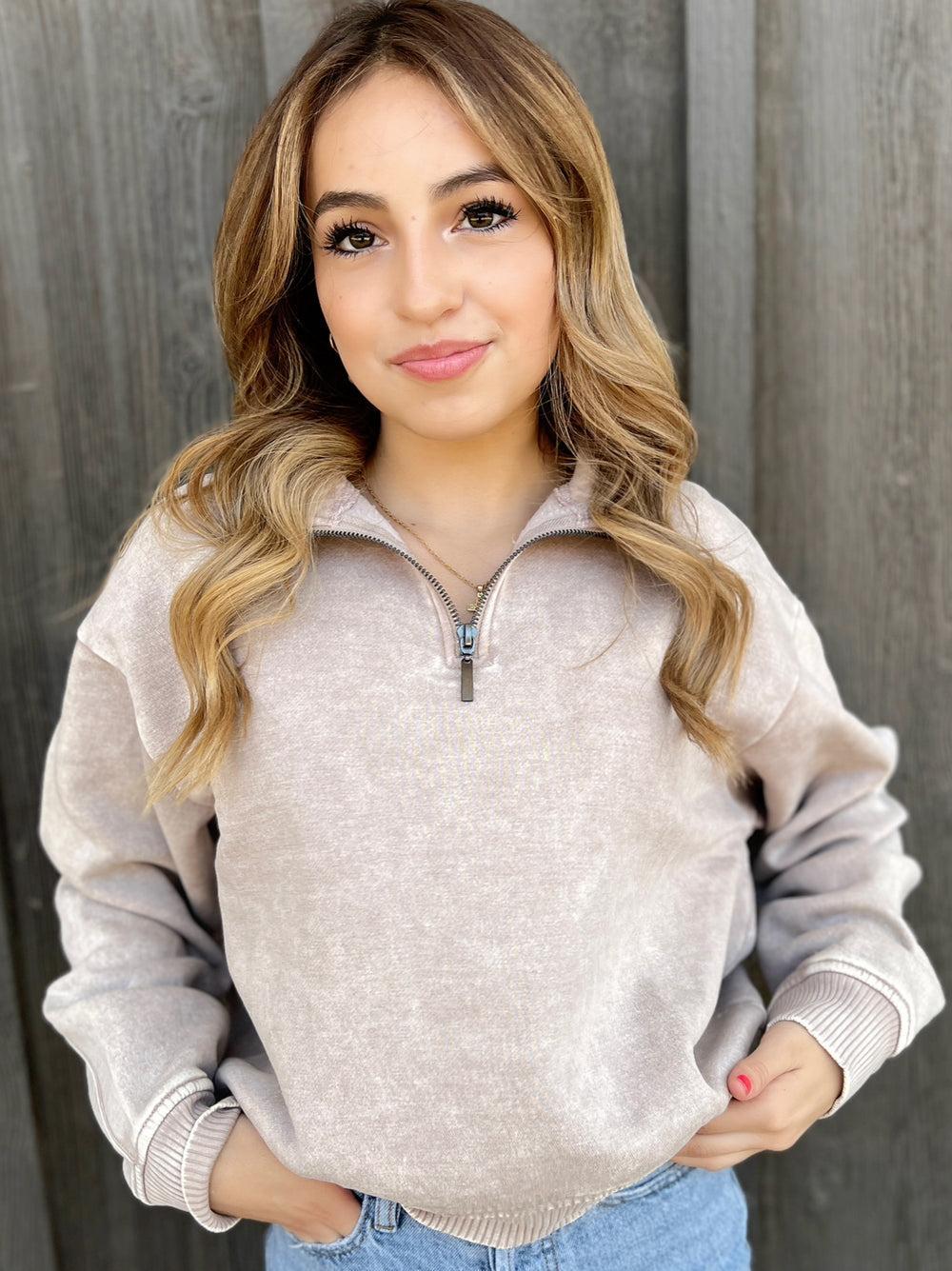 Find Out Half Zip Pullover - 4 colors Product Image