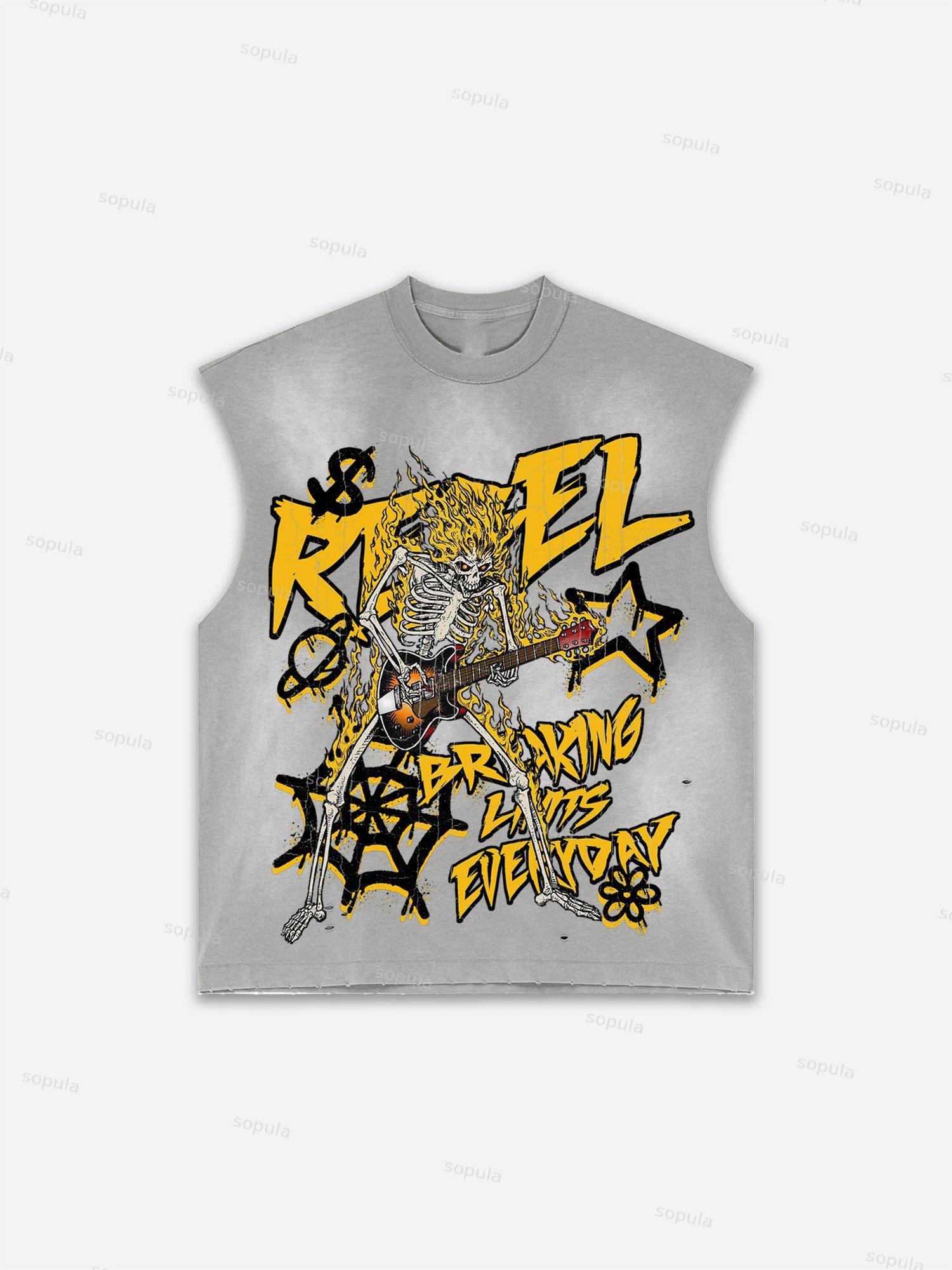 Basketball Dreams Boys Print Distressed Tank Top Product Image