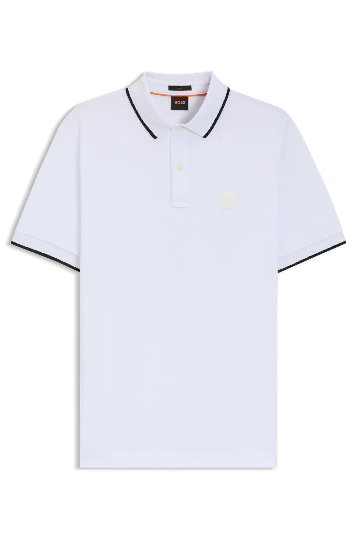 Slim-fit polo shirt in stretch-cotton piqué Product Image