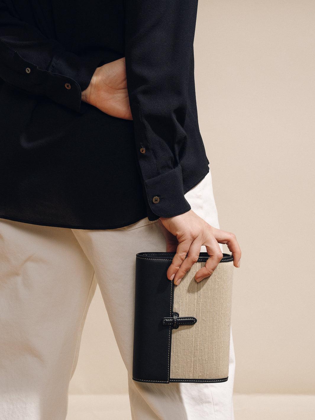 The Small Soft Clutch in Natural Fiber Product Image