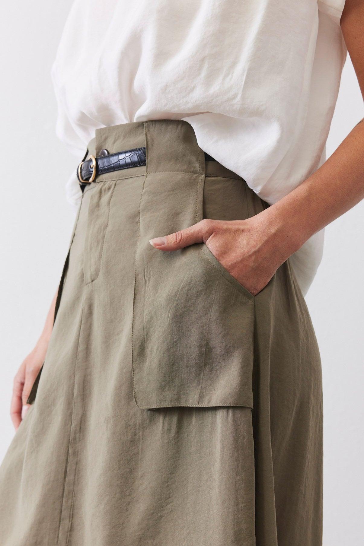 Light Poplin Utility Skirt Product Image