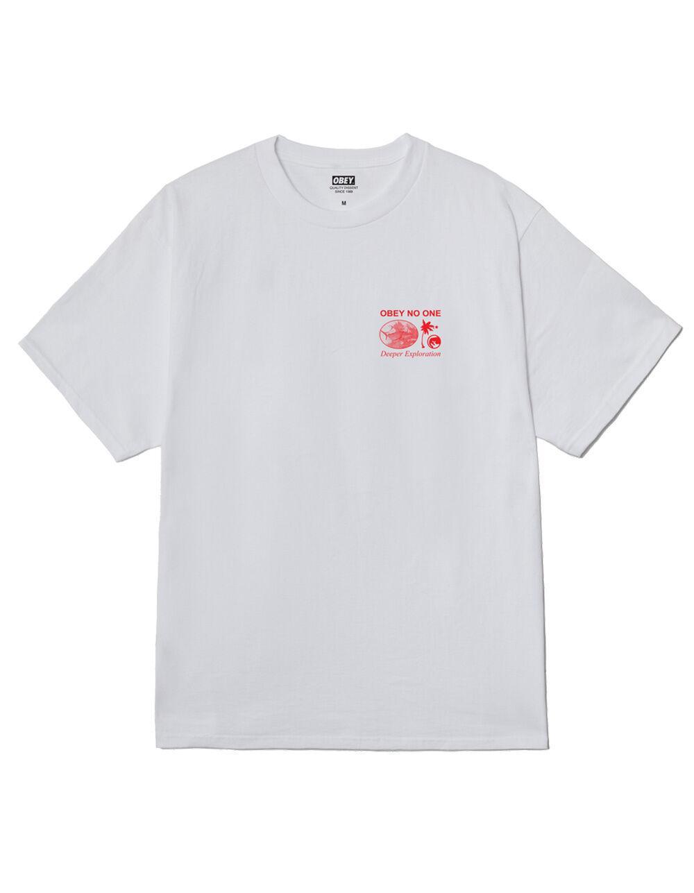 OBEY Deeper Exploration Mens Tee - WHITE Product Image
