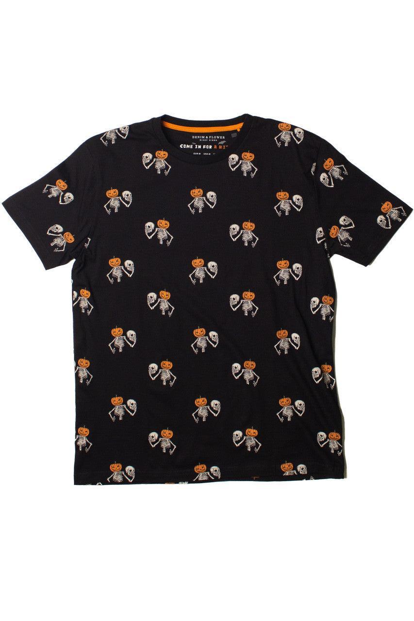 Pumpkin Head Skeleton Tee Product Image