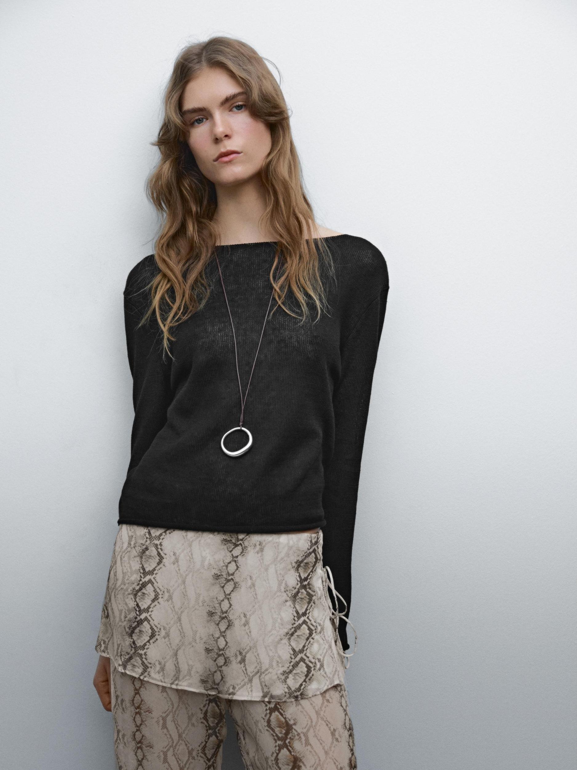 Lightweight flowing animal print trousers Product Image