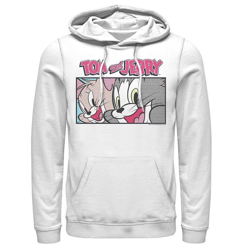 Mens Tom And Jerry Comic Panel Hoodie, Men's, Size: Small, White Product Image