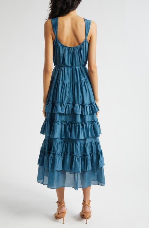 Kandra Tiered Skirt Maxi Dress In Midnight Rain Product Image