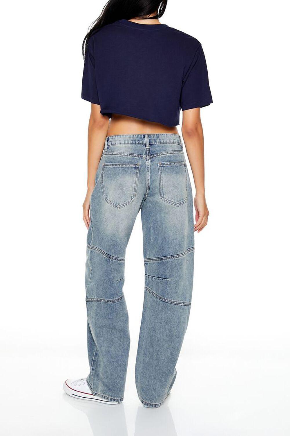 Mid-Rise Stone Wash Baggy Jeans | Forever 21 Product Image