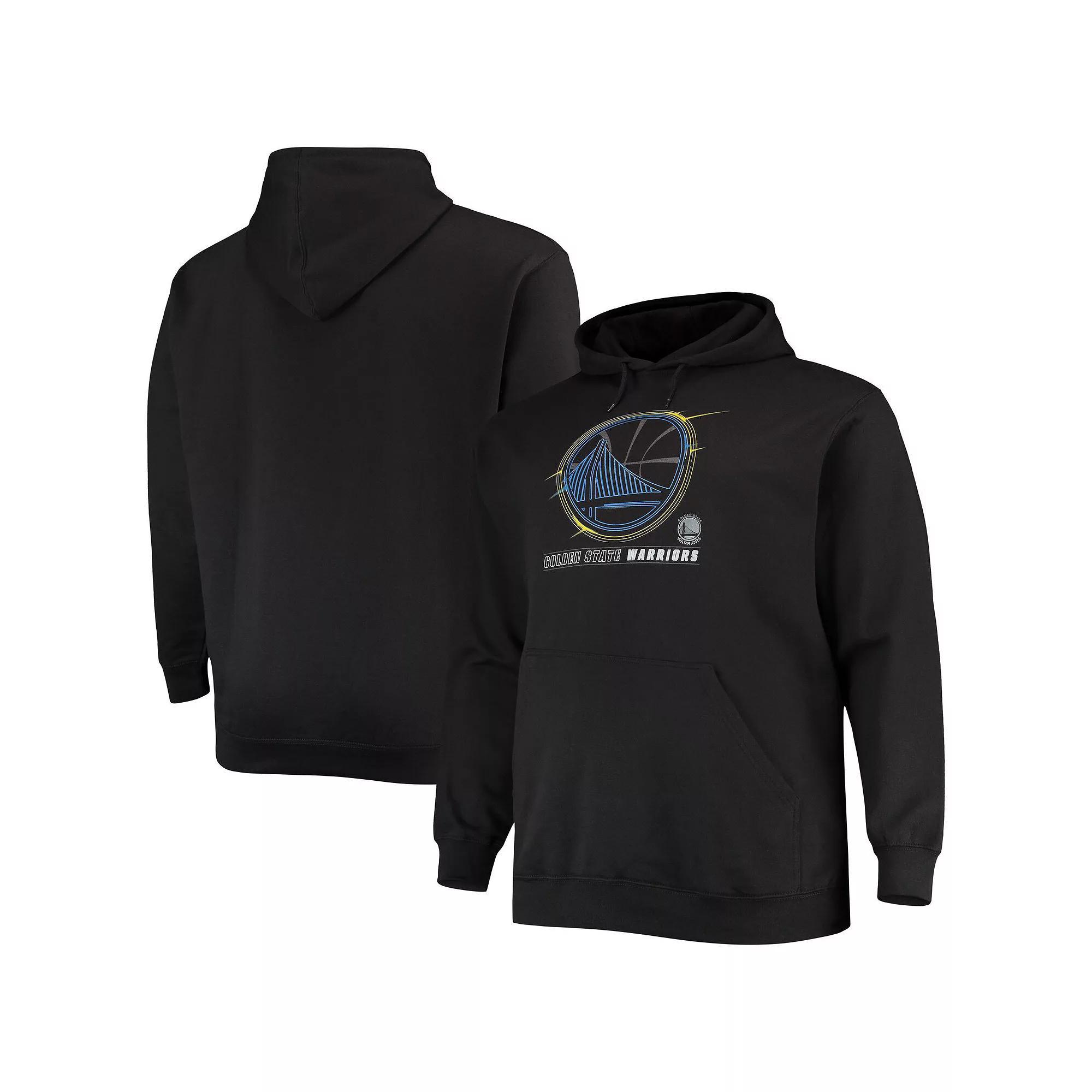 Men's Heathered Gray Golden State Warriors Big & Tall Heart & Soul Pullover Hoodie,  Product Image