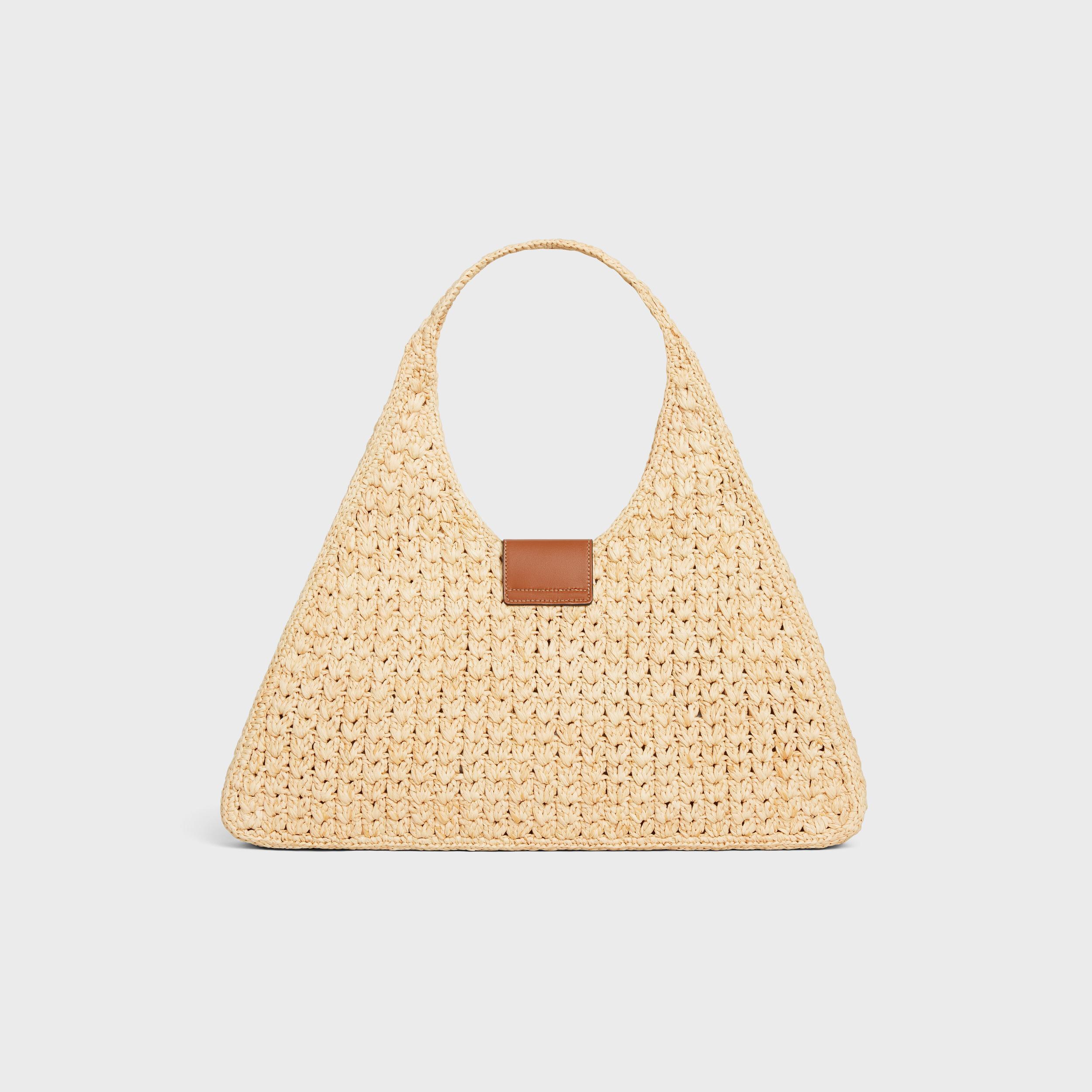 CABAS TRIANGLE  IN RAFFIA AND CALFSKIN Product Image