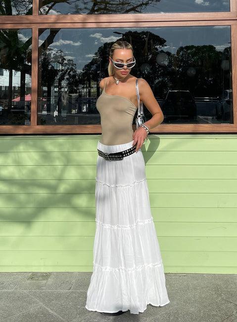 Miriah Maxi Skirt White Petite Product Image