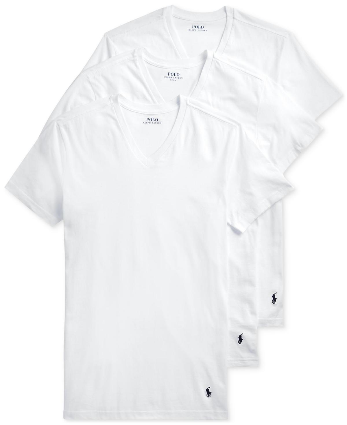 Classic Fit Cotton Wicking V-Neck T-Shirt 3-Pack Product Image