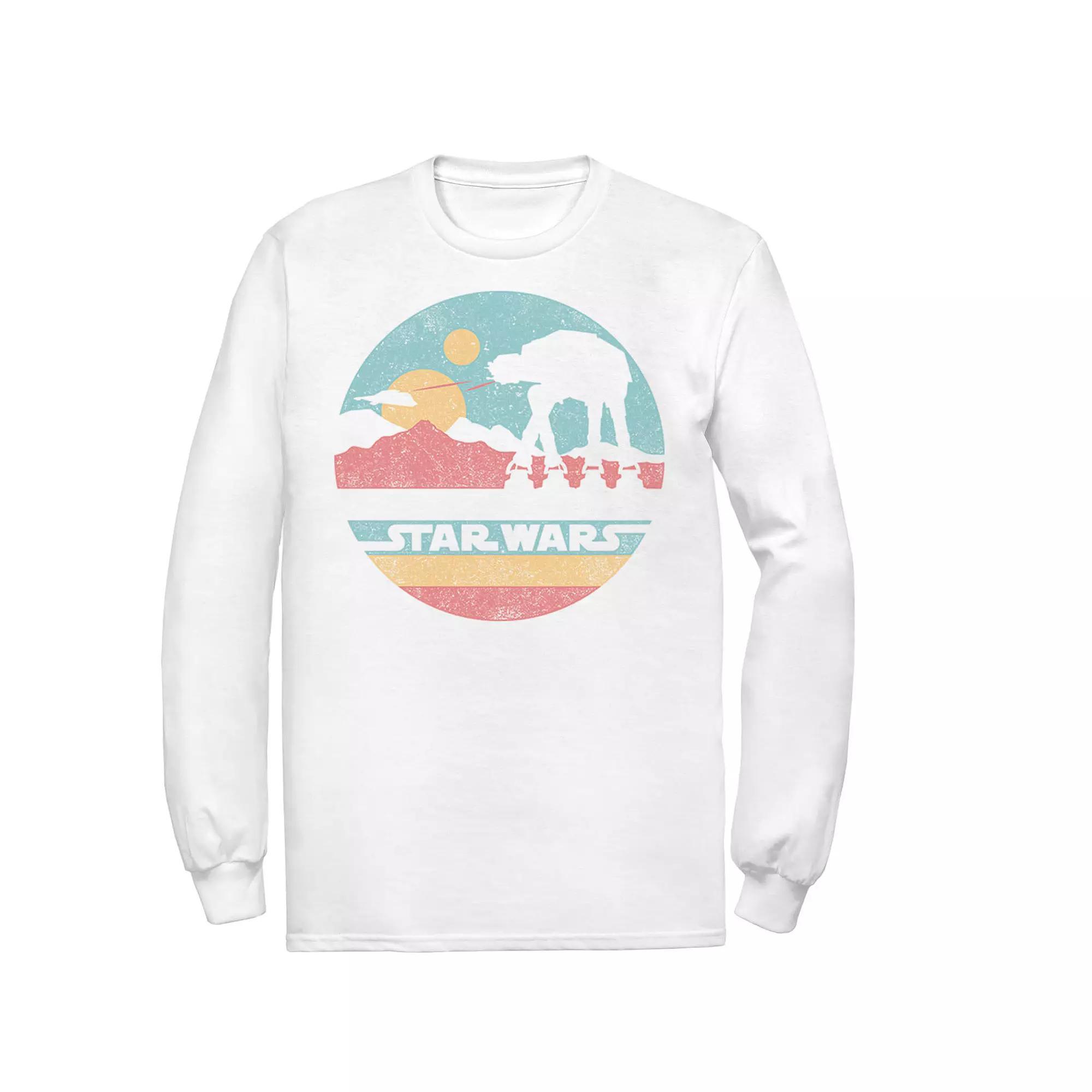 Men's Star Wars AT-AT Silhouette Title Logo Circle Tee,  Product Image
