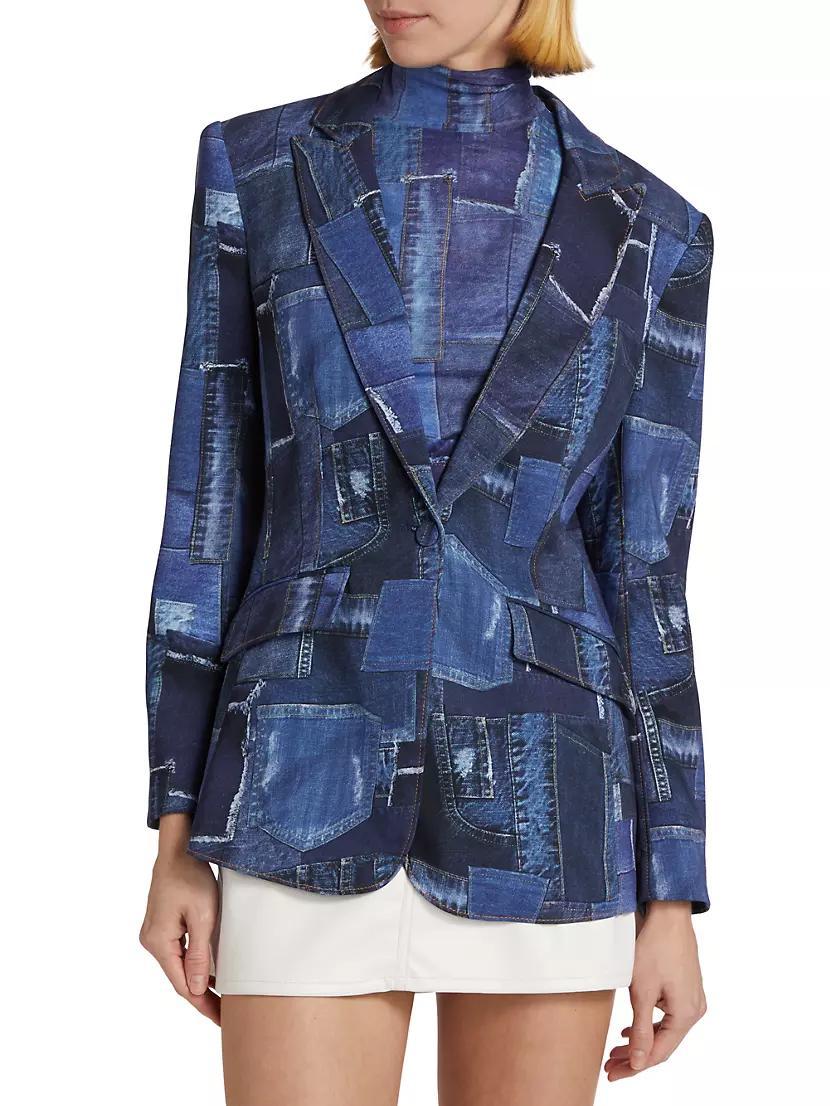 Cheyenne Photoreal Denim Blazer Product Image