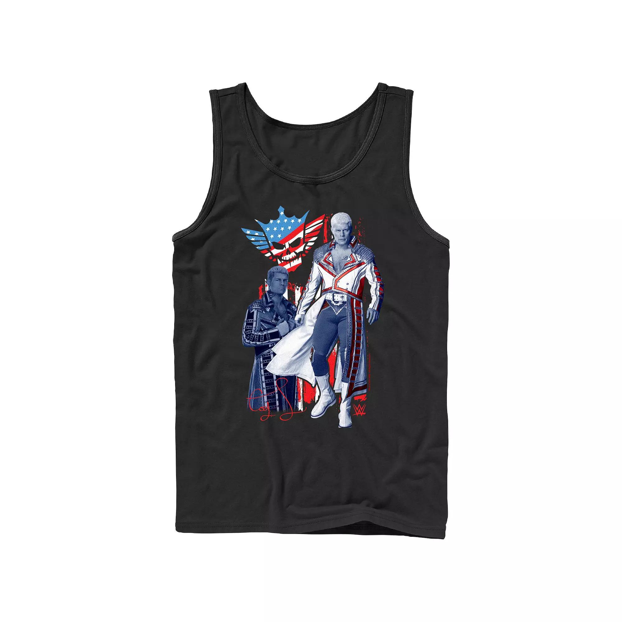 Men's WWE Cody Rhodes Poster Americana Graphic Tank Top,  Product Image