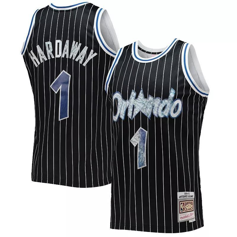 Mens Mitchell & Ness Penny Hardaway Black Orlando Magic 1994-95 Hardwood Classics 75th Anniversary Diamond Swingman Jersey Product Image