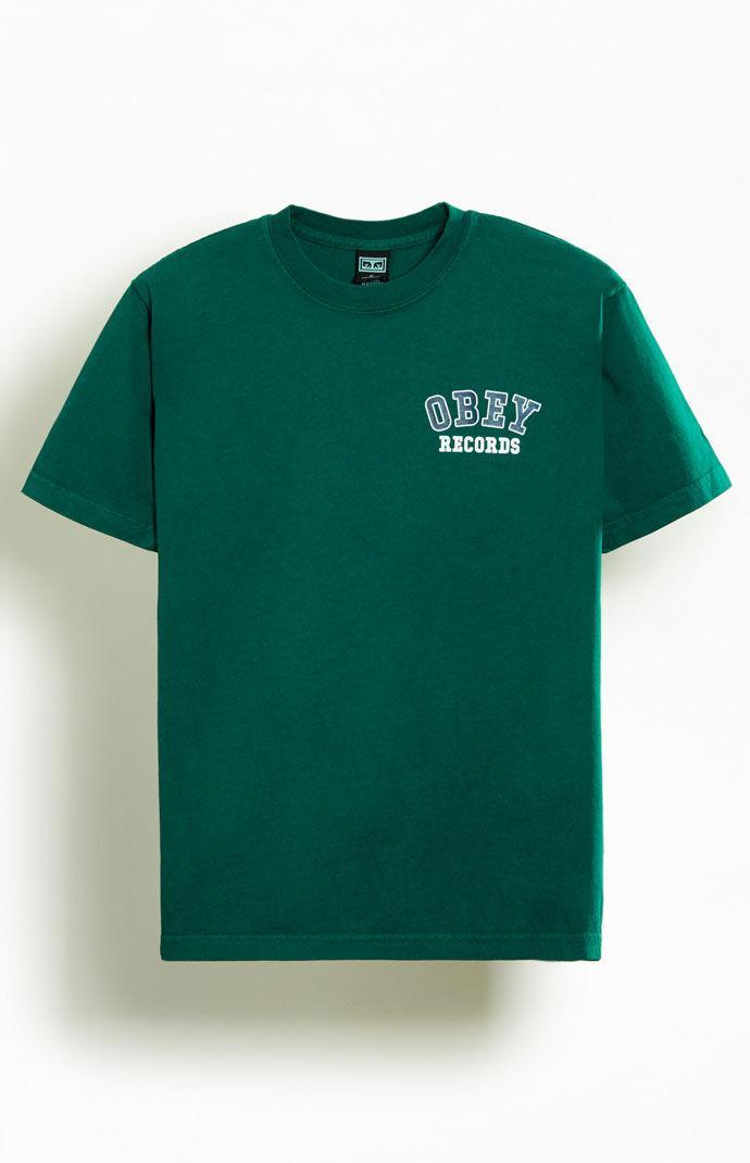 Obey Men's Records Heavyweight T-Shirt Product Image