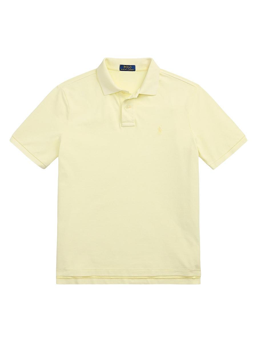 Mens Classic-Fit Mineral-Dyed Mesh Polo Shirt Product Image