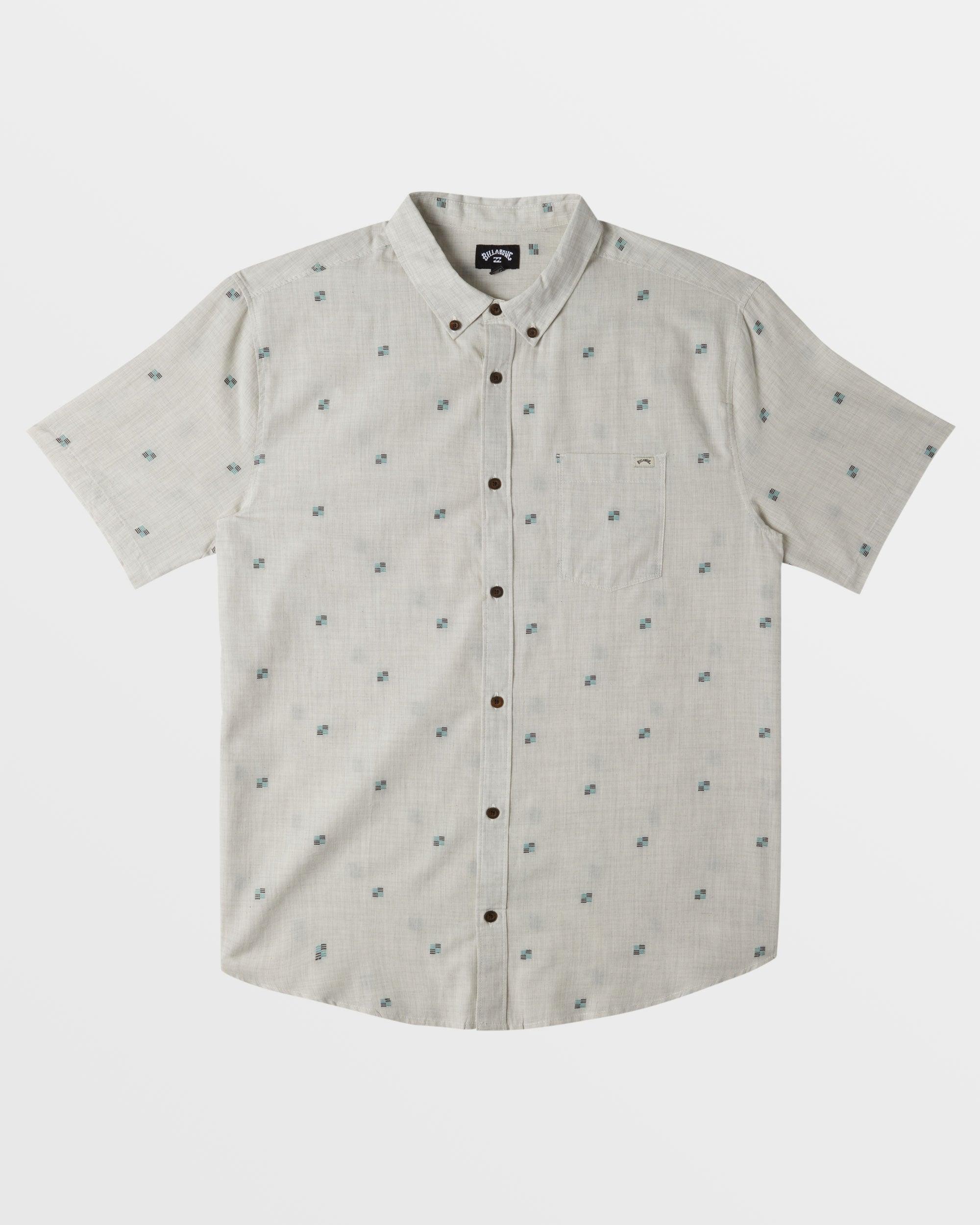 All Day Jacquard Short Sleeve Shirt - Stone Male Product Image