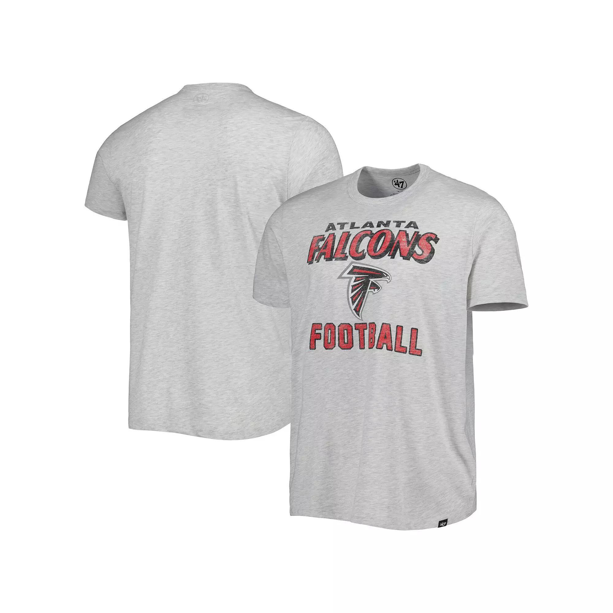 Men's '47 Heathered Gray Atlanta Falcons Dozer Franklin Lightweight T-Shirt, Size: 2XL, Grey Product Image