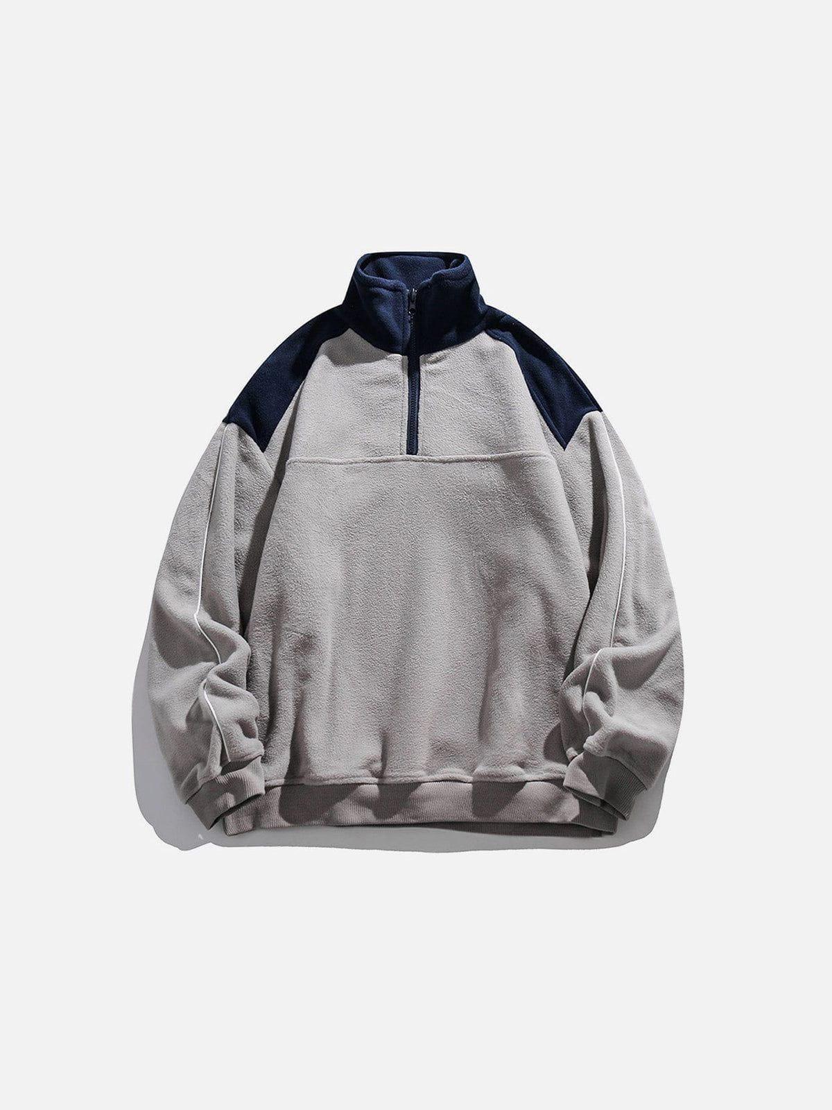 Aelfric Eden Color Blocking Quarter-Zip Sweatshirt Product Image