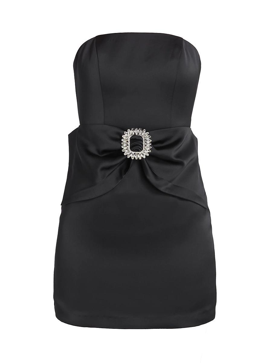 Womens Mercy Crystal-Detailed Bow Minidress Product Image