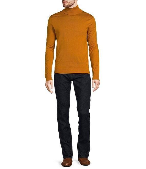 Murano Solid Performance Textured Long Sleeve Turtleneck Sweater Product Image