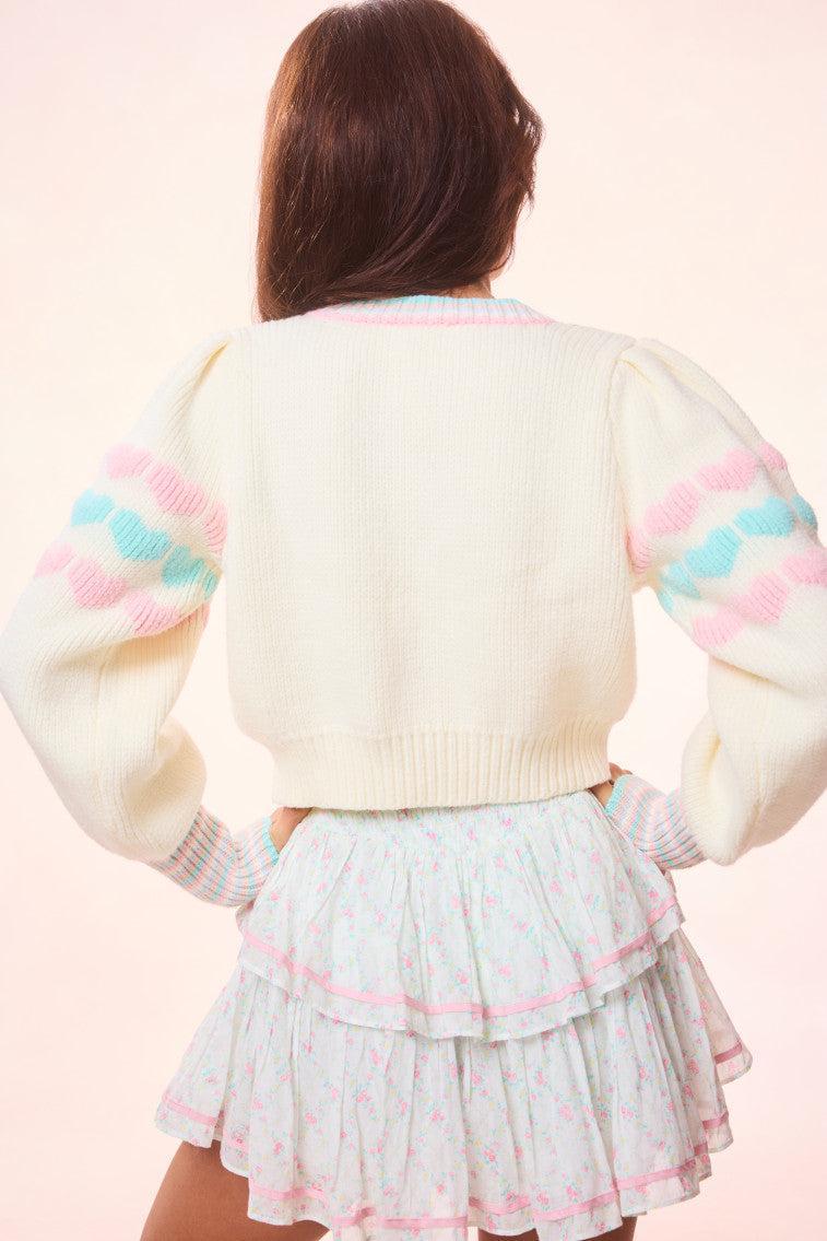 Buena Re-Edition Heart Knit Cardigan Product Image