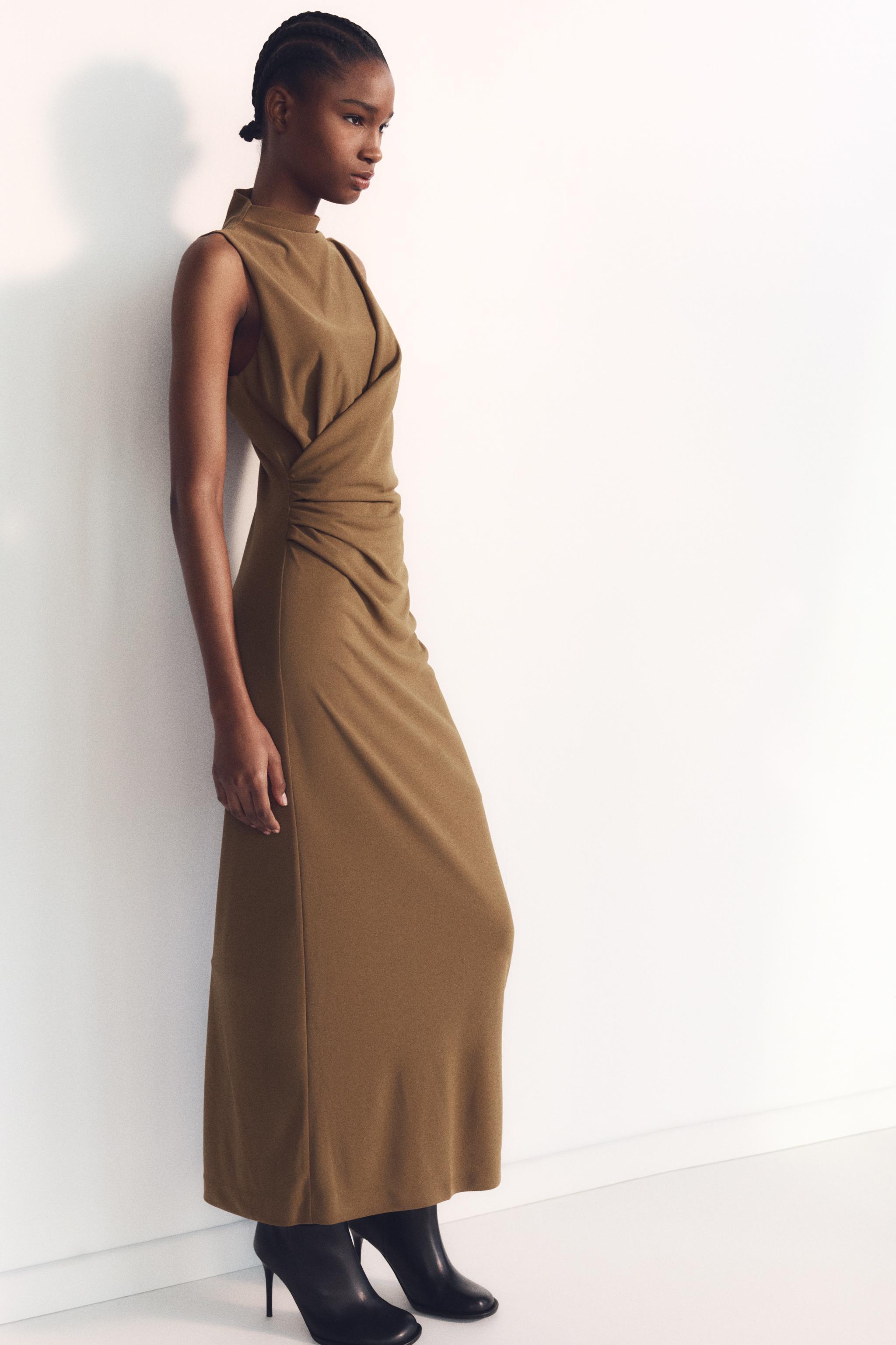 DRAPED MIDI DRESS Product Image