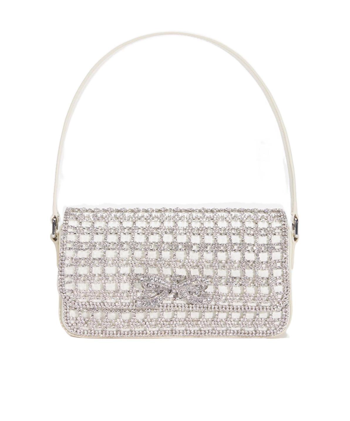 SELF-PORTRAIT Embellished Baguette Bag In White Product Image