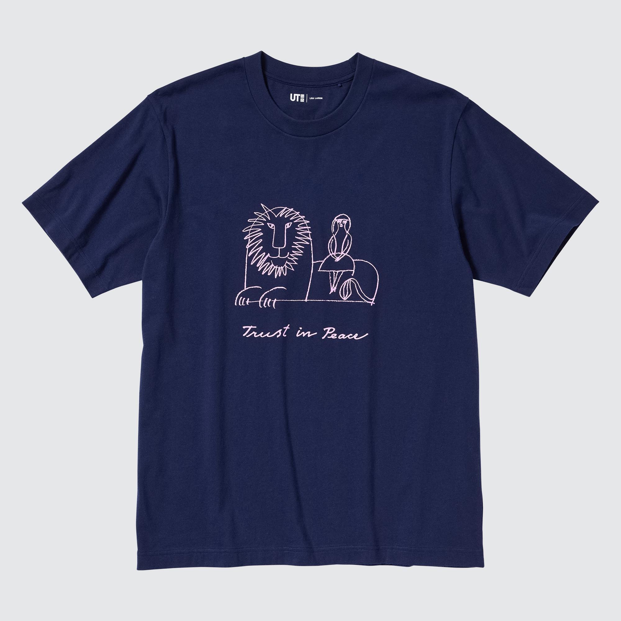 PEACE FOR ALL Graphic T-Shirt Lisa Larson Navy 2XS UNIQLO US Product Image