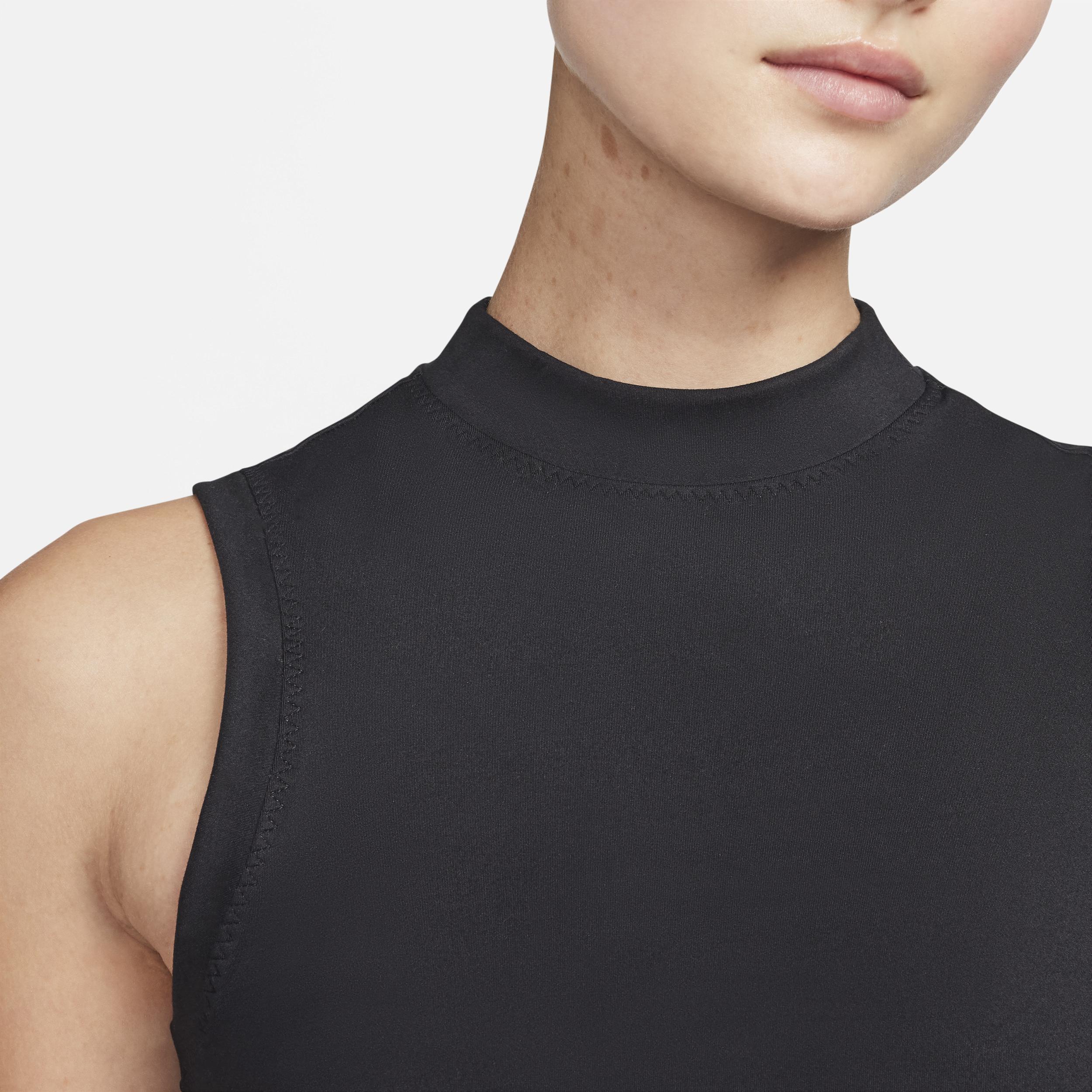 Nike Women's One Fitted Dri-FIT Mock-Neck Cropped Tank Top Product Image