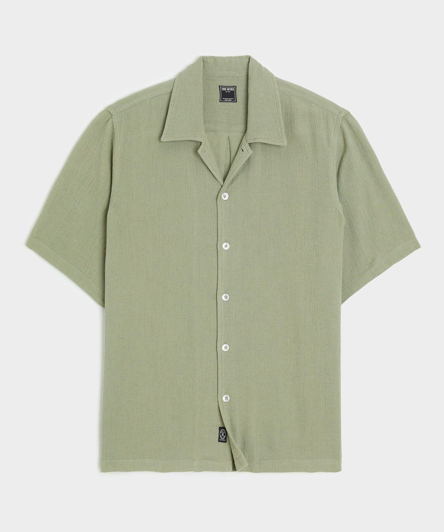 Relaxed Basketweave Camp Collar Shirt Product Image